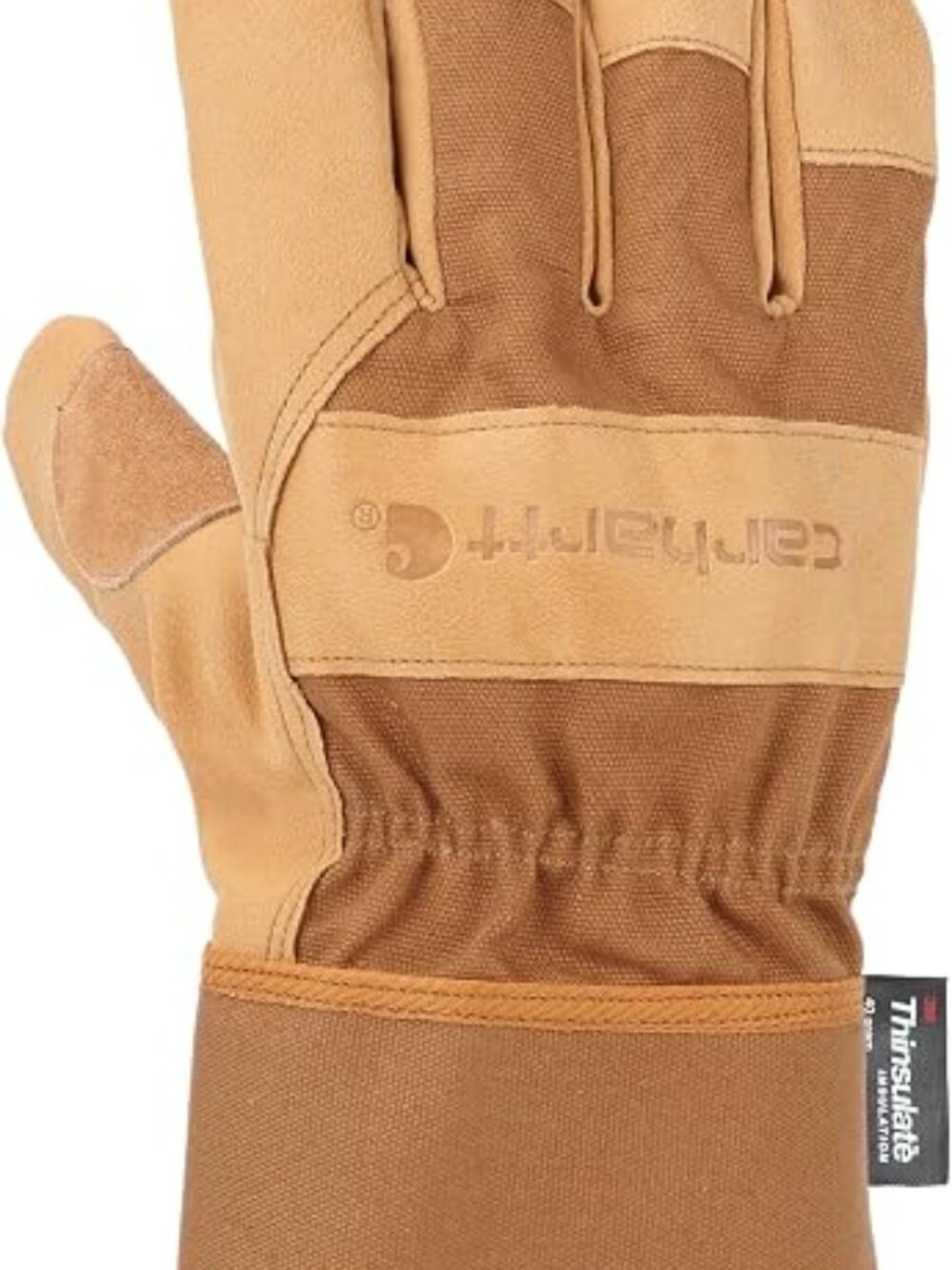 Mens Insulated Work Gloves Synthetic Leather Palm Thinsulate Winter Safety Cuff